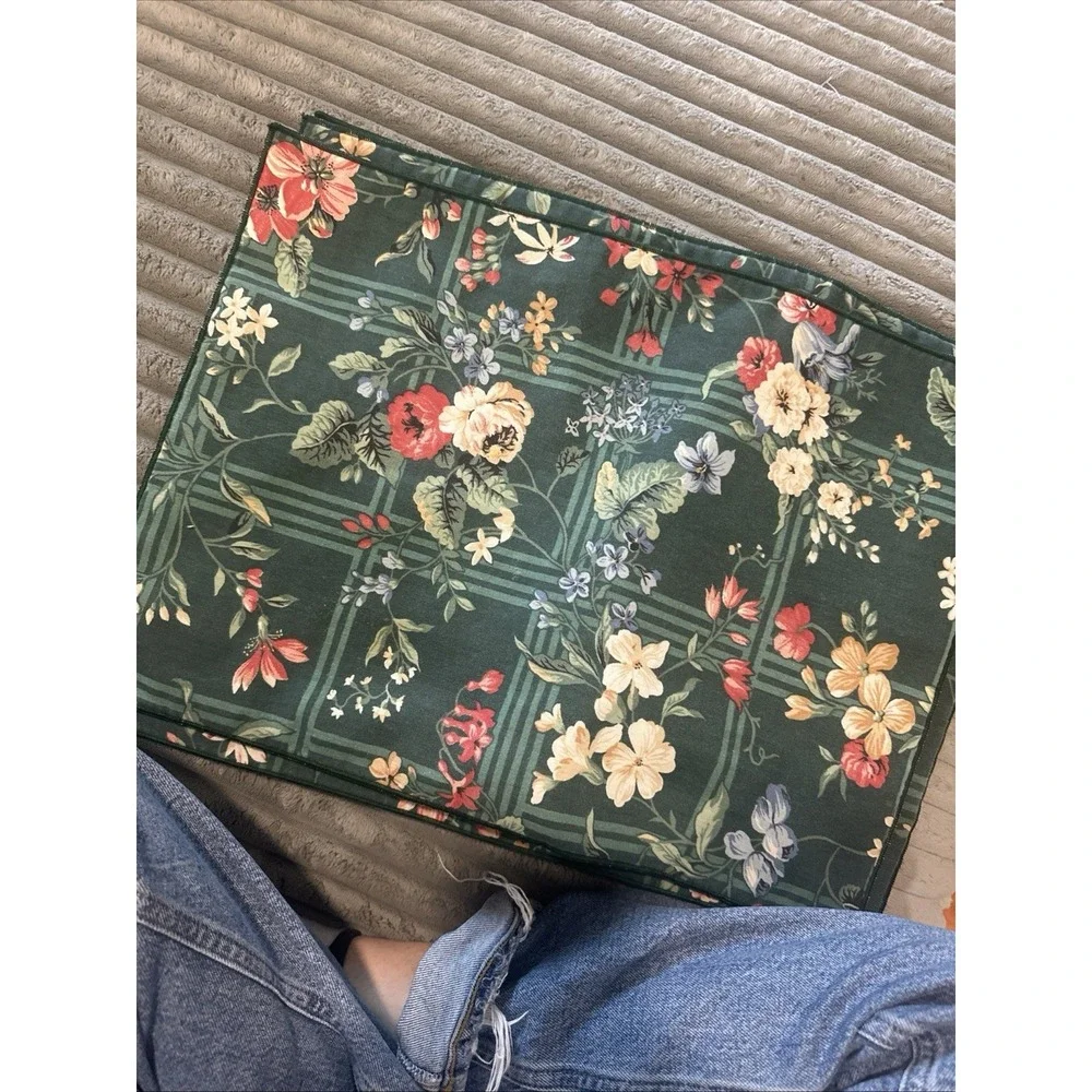 Vintage Floral Placemats (6) Cottagecore Botanical  Lattice 18